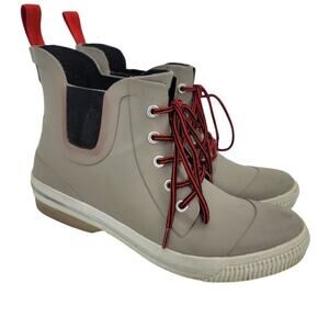 Pajar Rubber Waterproof Lace Up Round Toe Lolita Boots Booties Size 7.5/ EU 38